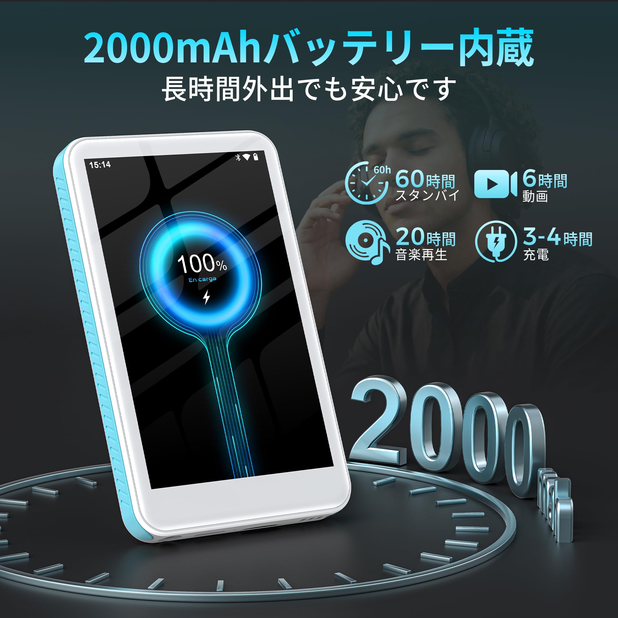 Amazon.co.jp: 32GB MP3プレーヤー Bluetooth WiFi搭載 Android 13音楽